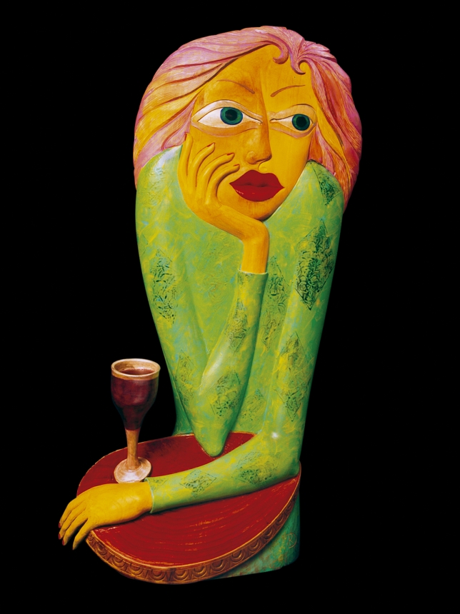 Girl with a Glass of Wine image 1